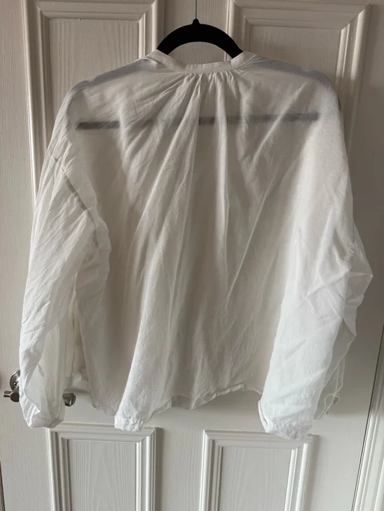 Doen Cream Button-Front Peasant Blouse - Picture 4 of 4